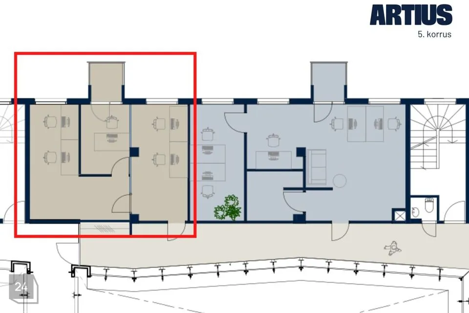 37 m² Äripind  -  Tallinn, Kesklinna linnaosa - foto 2