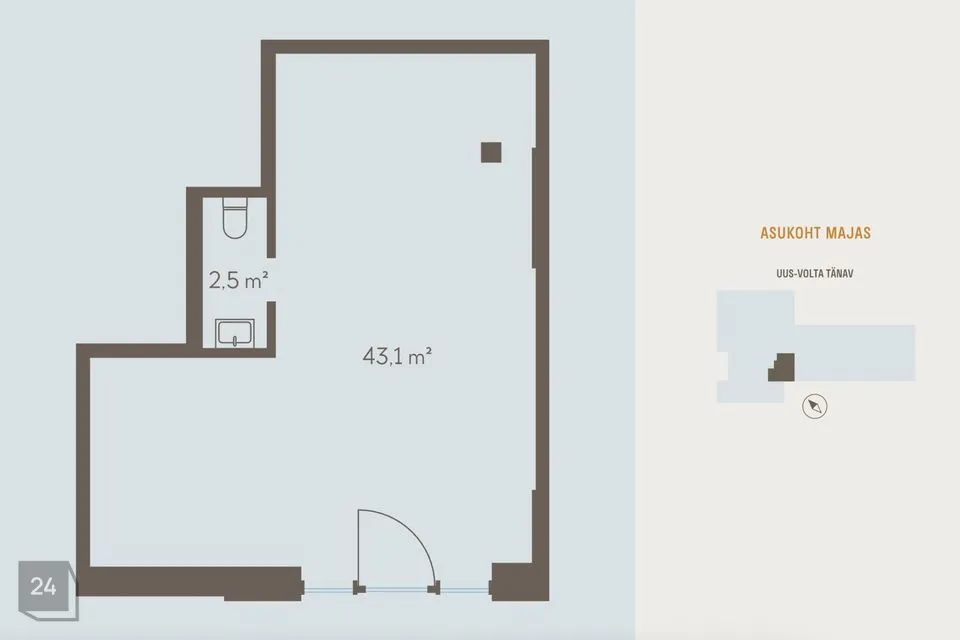 Mitme sihtotstarbega, 45 m² Äripind  -  Tallinn, Põhja-Tallinna linnaosa - foto 2