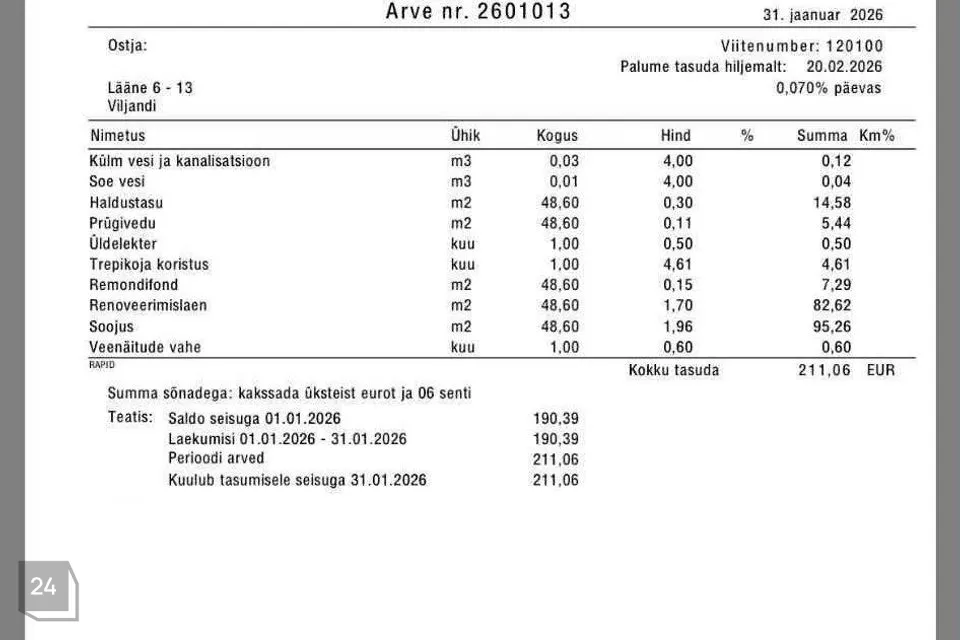 2-toaline Korter - Viljandi linn - foto 5