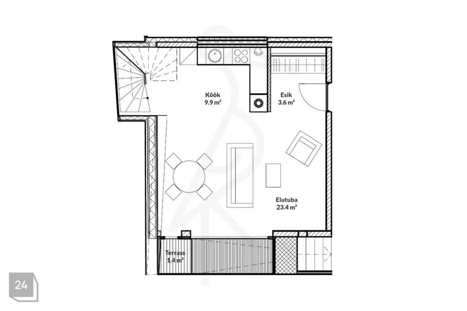 2-toaline Korter  -  Tallinn, Kesklinna linnaosa - foto 2