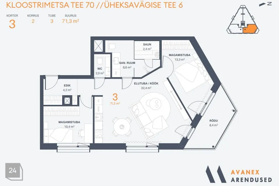 3-room apartment in Tallinn, Pirita linnaosa - photo 5