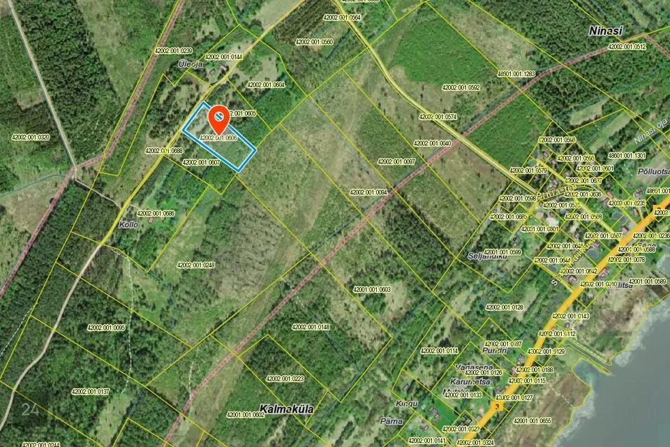 Elamumaa, 15097 m² Maa  -  Mustvee vald, Ninasi küla