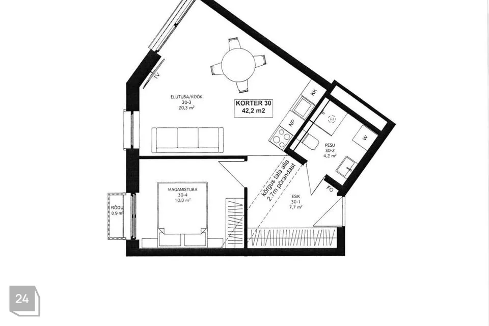 2-toaline Korter - Tallinn, Kesklinna linnaosa - foto 5