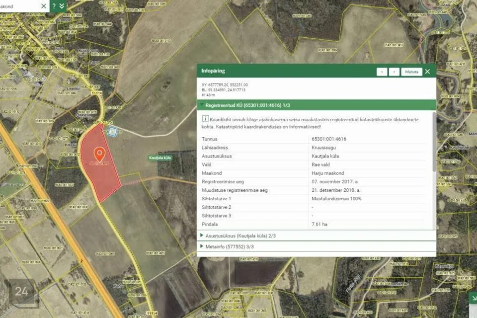 Maatulundusmaa, 76100 m² Maa  -  Rae vald, Kautjala küla - foto 4