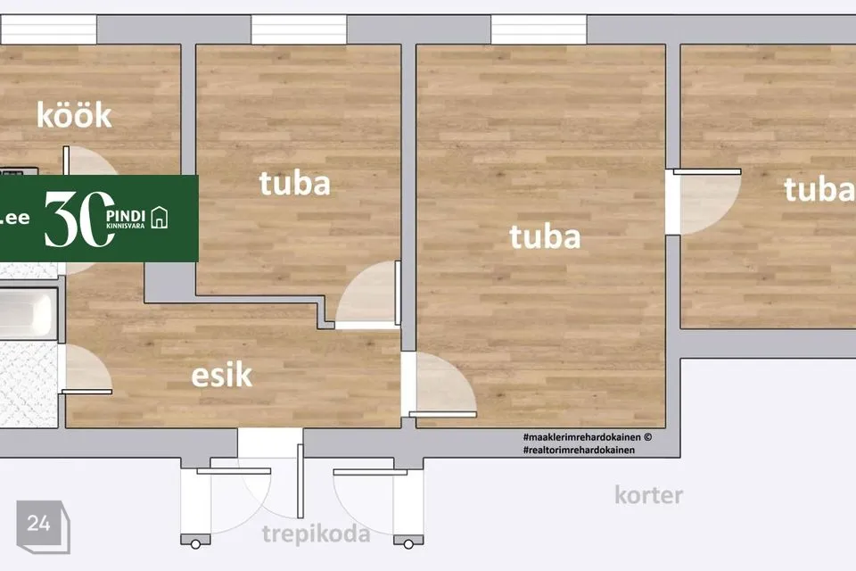 3-toaline Korter - Kohtla-Järve linn, Järve linnaosa - foto 3