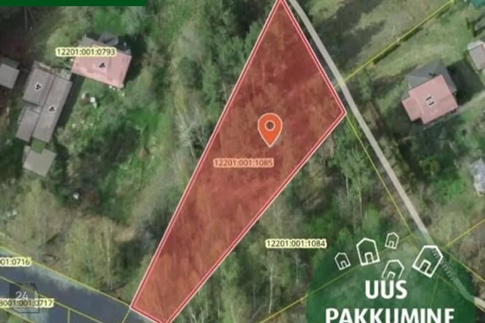 Земля жилой застройки, 1535 m² участок в Alutaguse vald, Alajõe küla