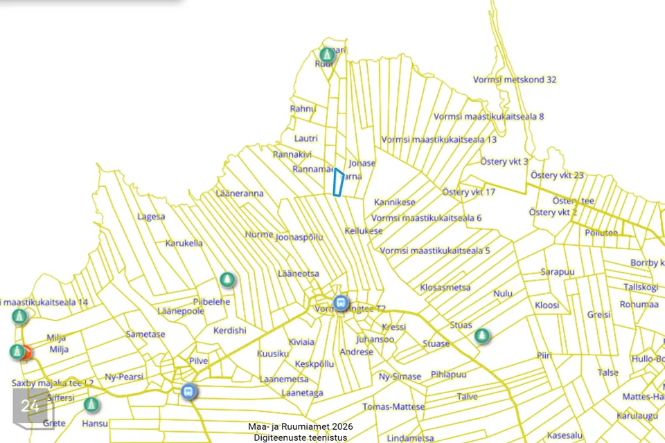 Земля жилой застройки, 13507 m² участок в Vormsi vald, Kersleti küla - фото 4