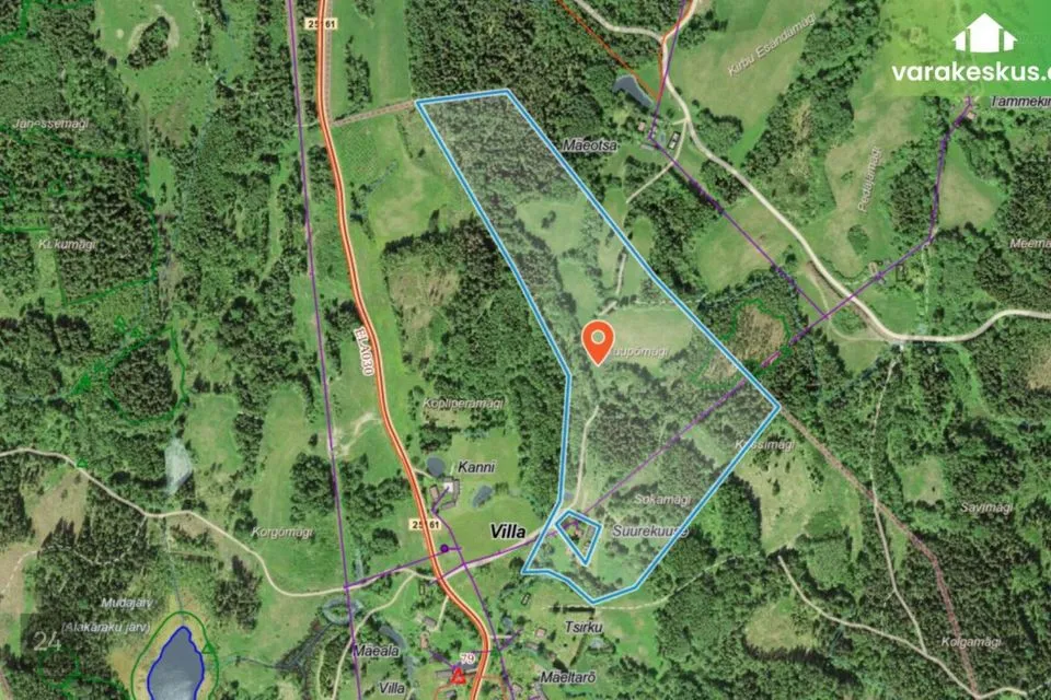 Maatulundusmaa, 165300 m² Maa  -  Rõuge vald, Villa küla - foto 2