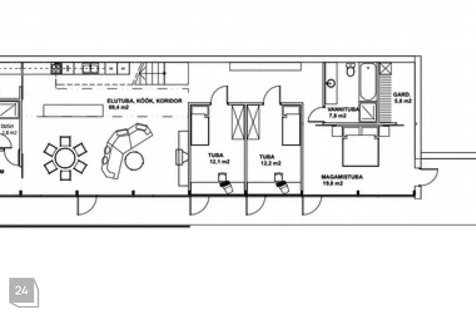 2-toaline Maja  -  Tartu linn, Tartu linn - foto 4