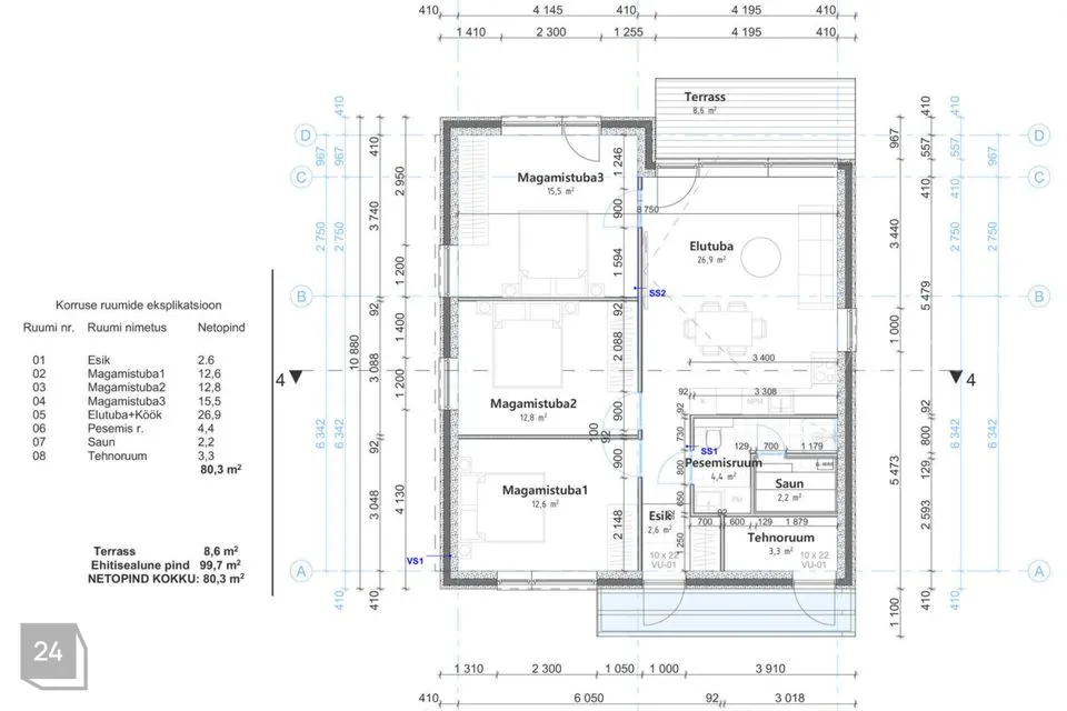 4-toaline Maja  -  Kastre vald, Kurepalu küla - foto 3