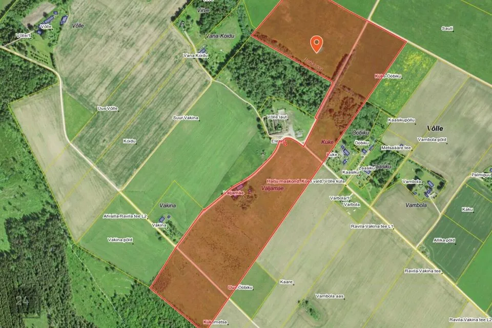 Maatulundusmaa, 258610 m² Maa - Kose vald, Võlle küla