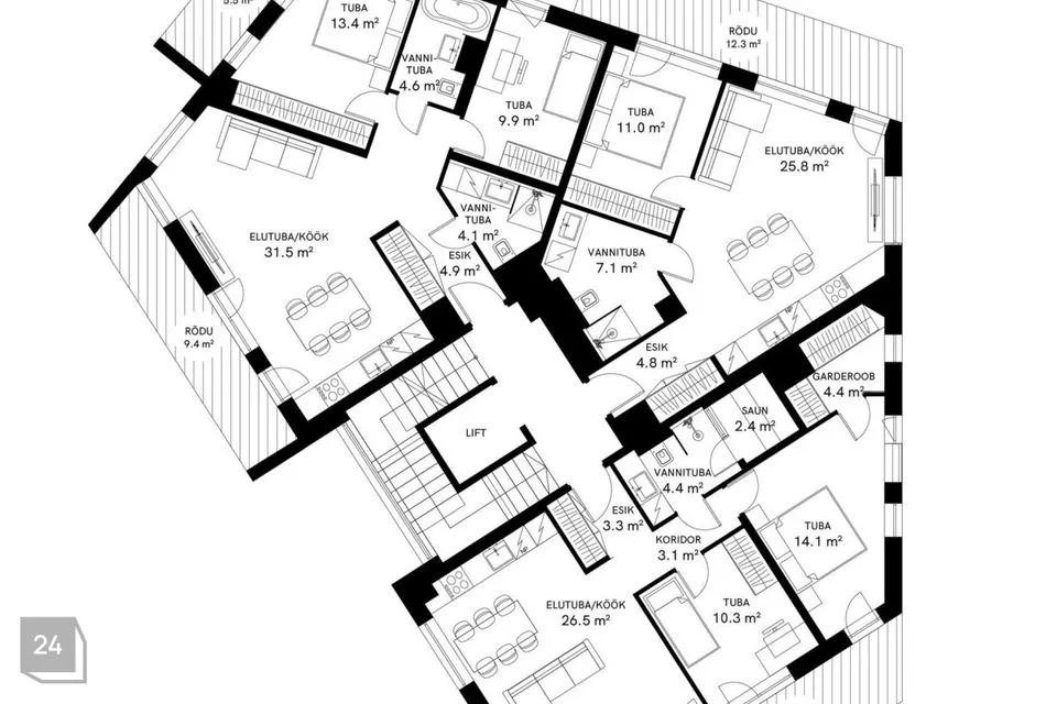 2-toaline Korter  -  Tallinn, Põhja-Tallinna linnaosa - foto 4