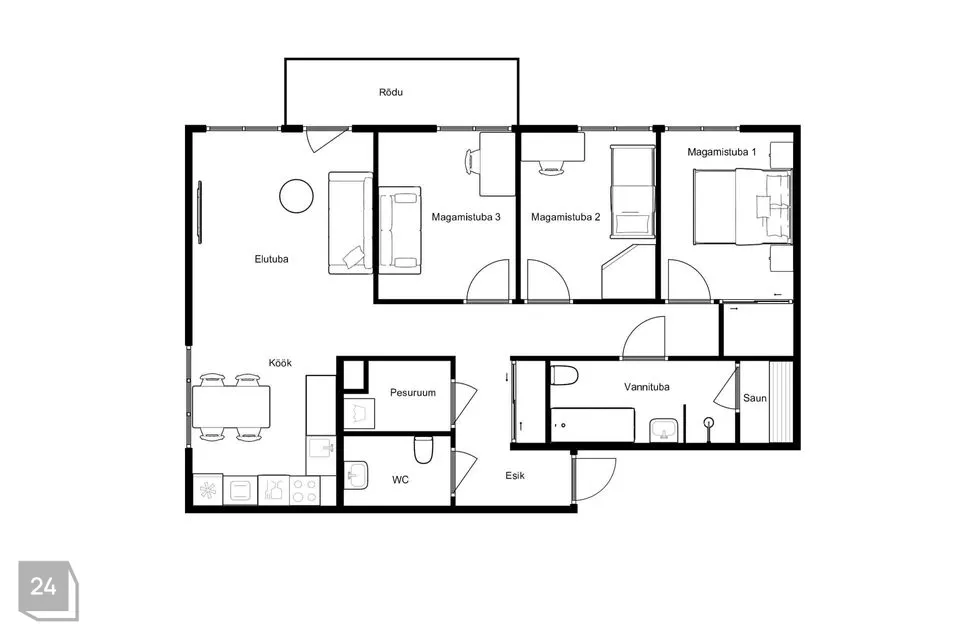 4-toaline Korter  -  Tallinn, Haabersti linnaosa - foto 3