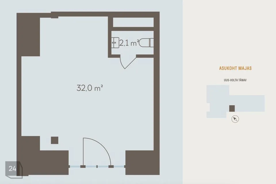 Mitme sihtotstarbega, 32 m² Äripind  -  Tallinn, Põhja-Tallinna linnaosa - foto 2