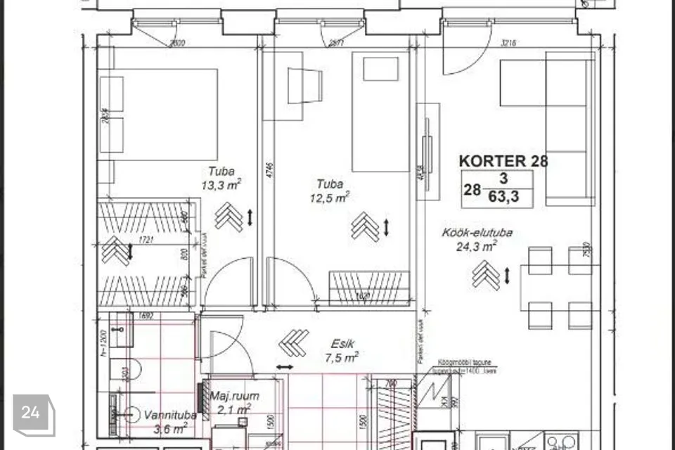 3-toaline Korter - Tallinn, Haabersti linnaosa - foto 5