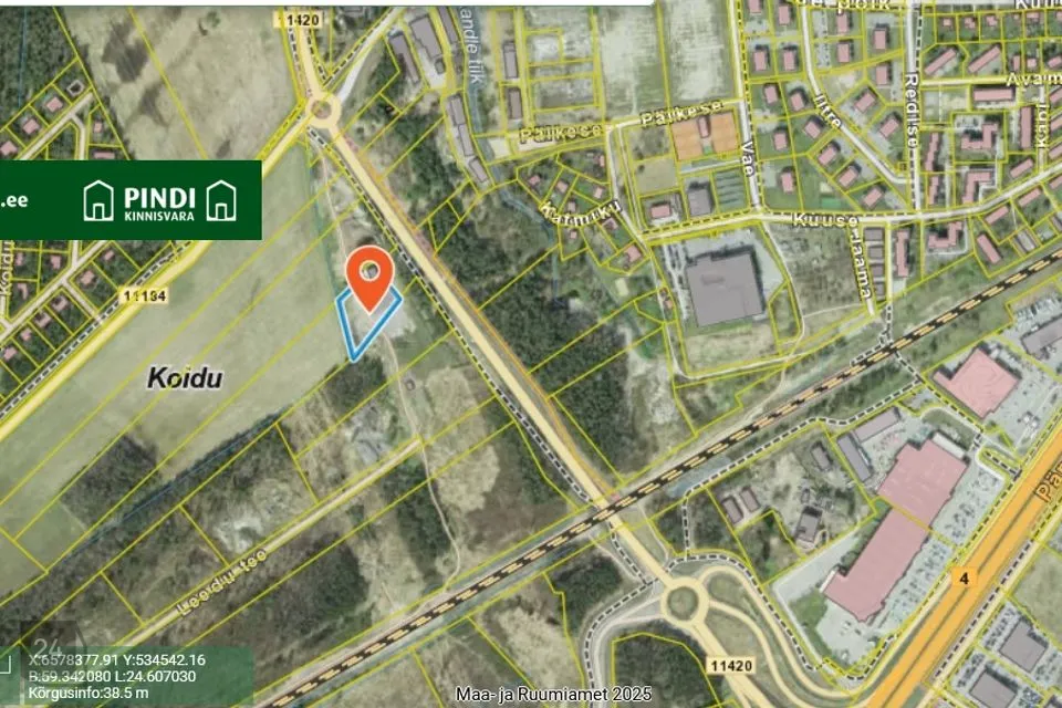 Земля производственного назначения, 4472 m² участок в Saue vald, Koidu küla