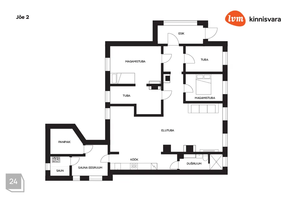 4-toaline Korter  -  Elva vald, Elva linn - foto 4