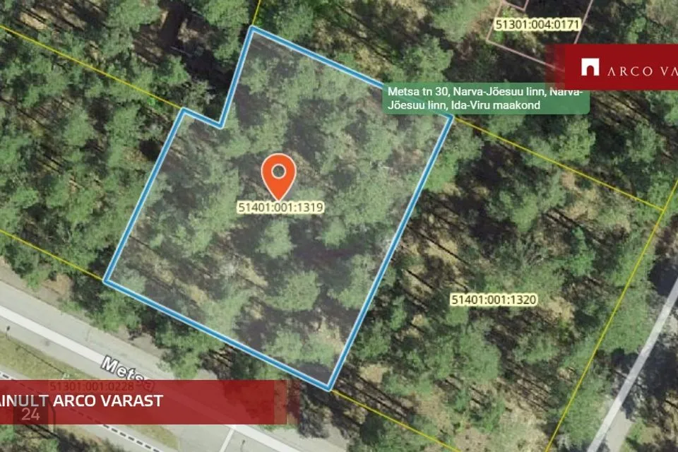 Elamumaa, 1264 m² Maa  -  Narva-Jõesuu linn, Narva-Jõesuu linn - foto 2
