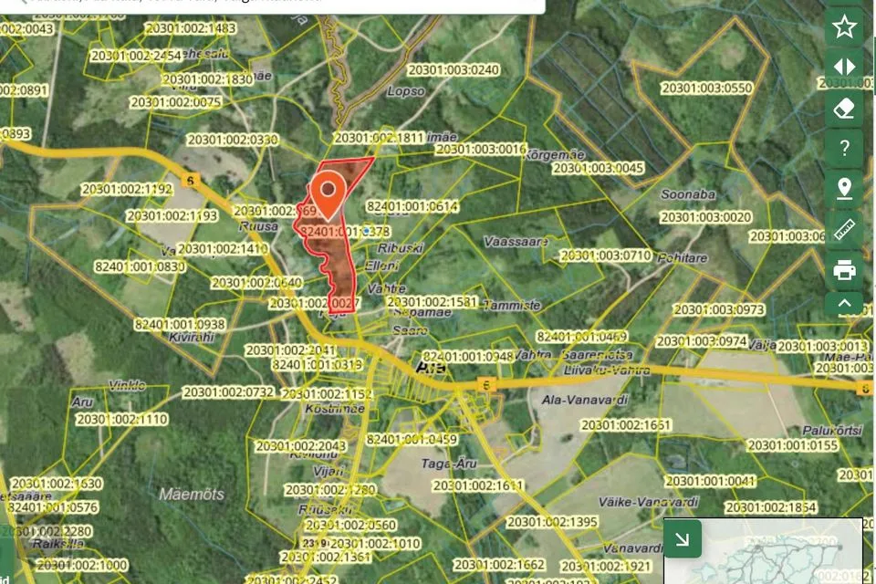 Maatulundusmaa, 163810 m² участок в Tõrva vald, Ala küla - фото 2