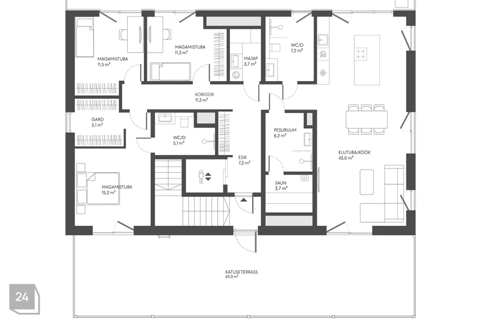 4-room apartment in Tallinn, Haabersti linnaosa - photo 3