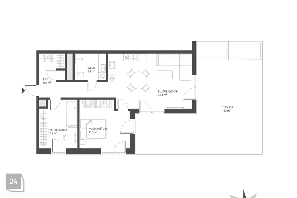 3-toaline Korter - Tallinn, Haabersti linnaosa - foto 2