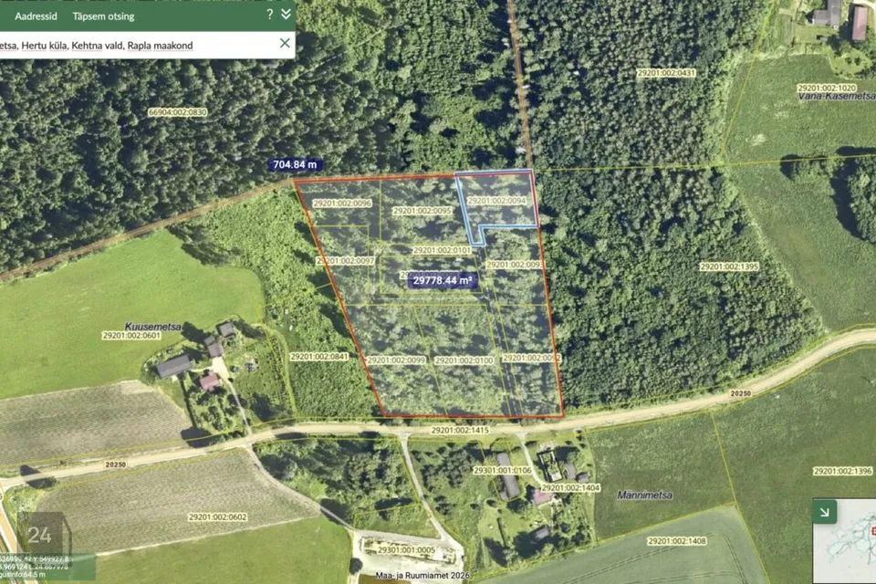 Sotsiaalmaa - üldkasutatav maa, 30000 m² Maa  -  Kehtna vald, Hertu küla