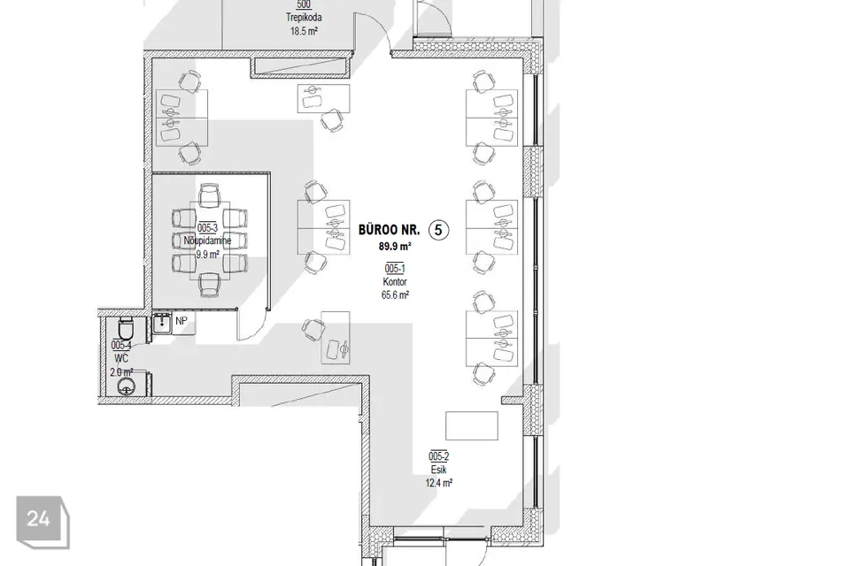 Büroo, 89 m² Äripind - Tartu linn, Tartu linn - foto 4