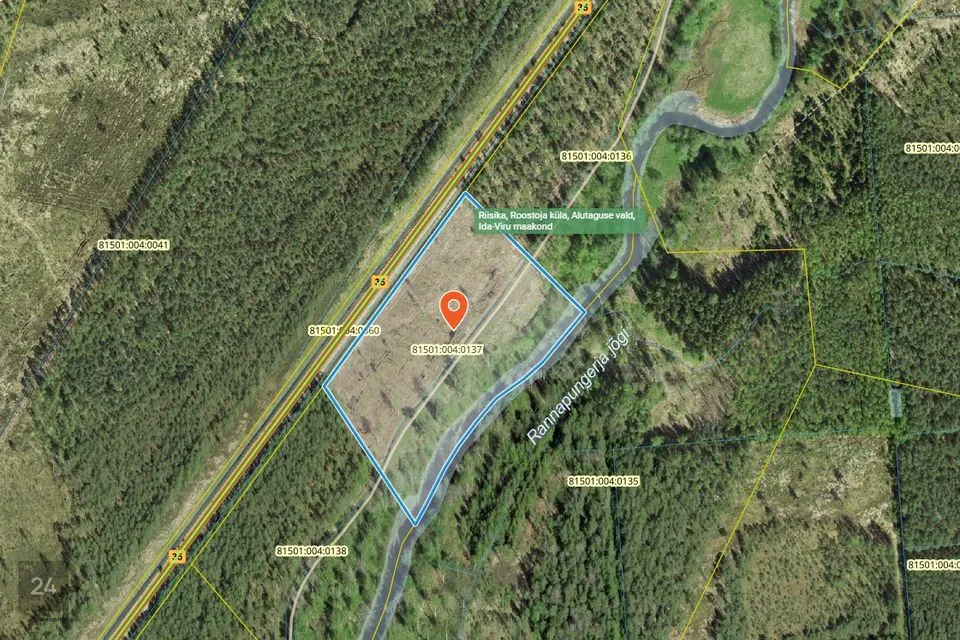 Maatulundusmaa, 27200 m² участок в Alutaguse vald, Roostoja küla