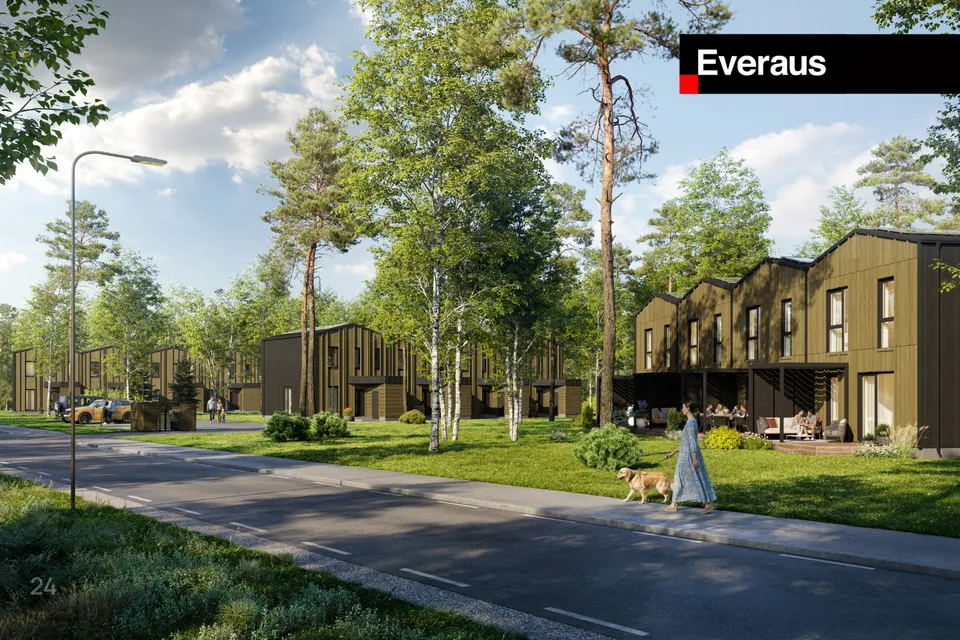 Row house box, 4-room partial house in Kiili vald, Luige alevik