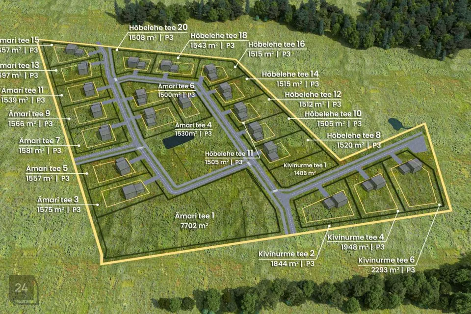 1512 m² участок в Saue vald, Alliku küla - фото 5
