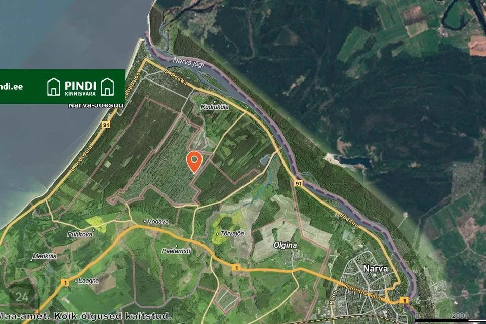 Земля жилой застройки, 1057 m² участок в Narva linn