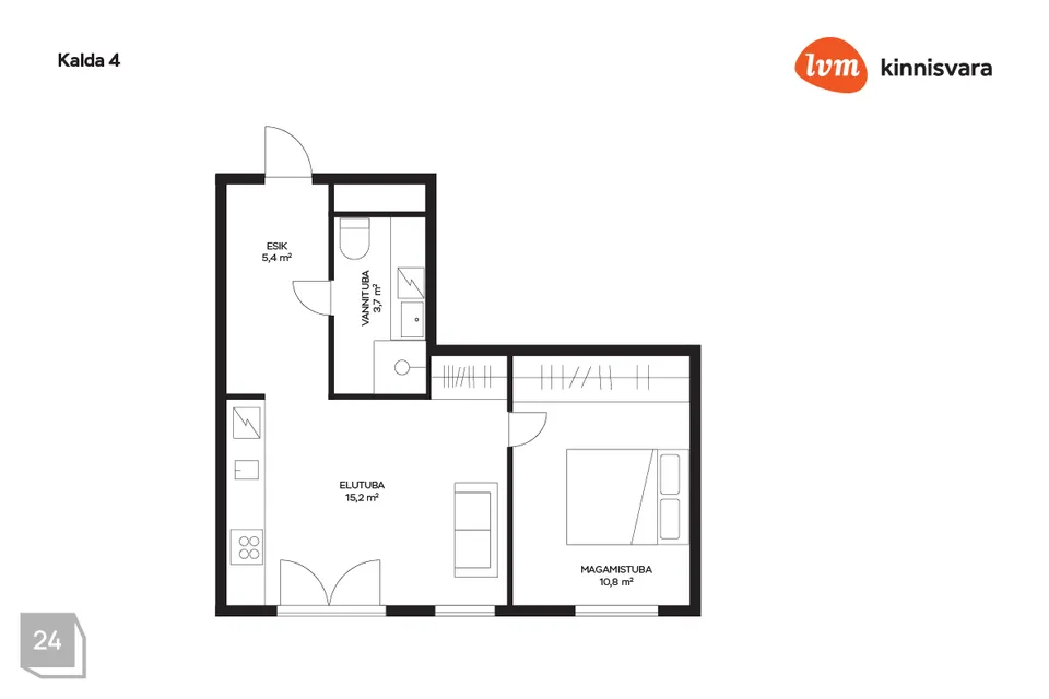 2-toaline Korter - Pärnu linn, Pärnu linn - foto 5