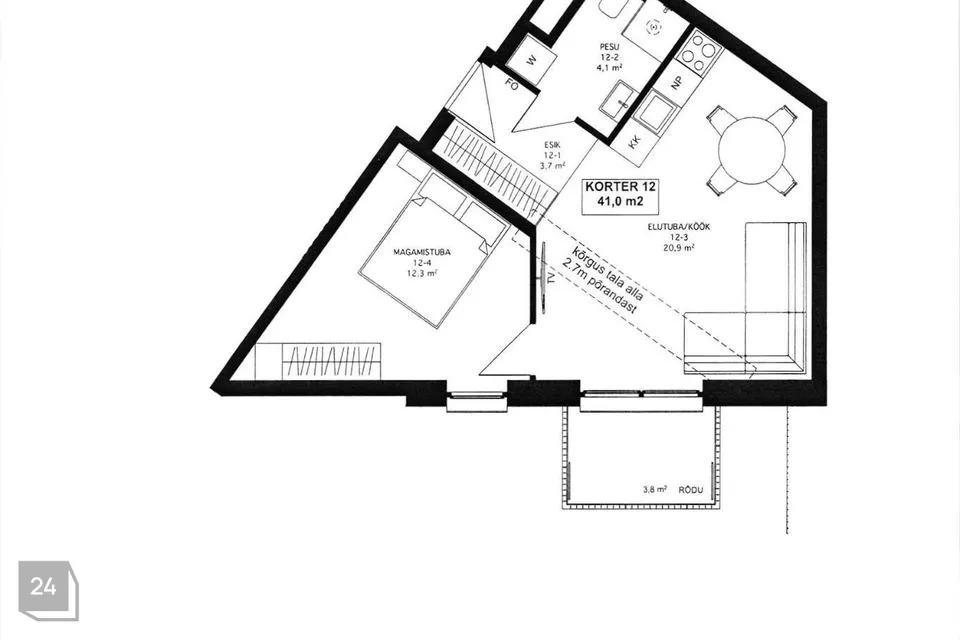 2-toaline Korter - Tallinn, Kesklinna linnaosa - foto 4