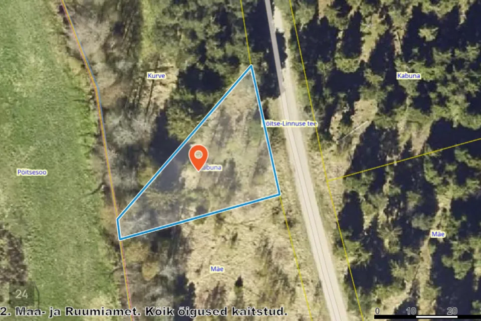 Maatulundusmaa, 717 m² участок в Saaremaa vald, Pöitse küla