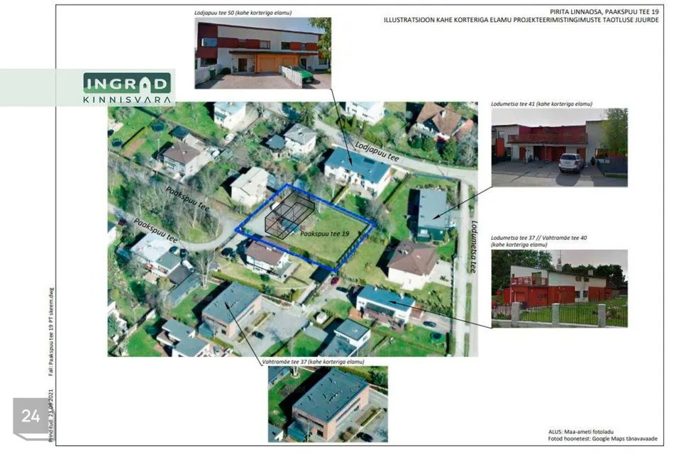 Elamumaa, 1206 m² Maa  -  Tallinn, Pirita linnaosa