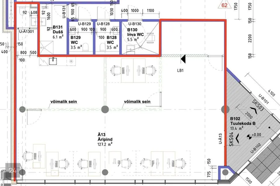 Mitme sihtotstarbega, 127 m² Äripind  -  Tallinn, Mustamäe linnaosa - foto 4