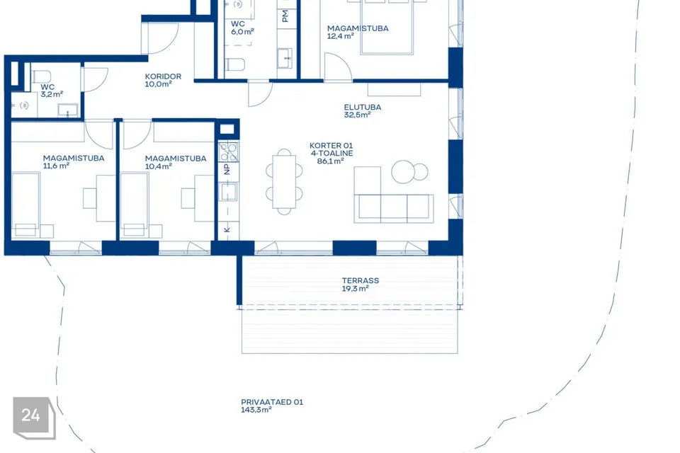 4-toaline Korter - Tartu vald, Raadi alev - foto 4