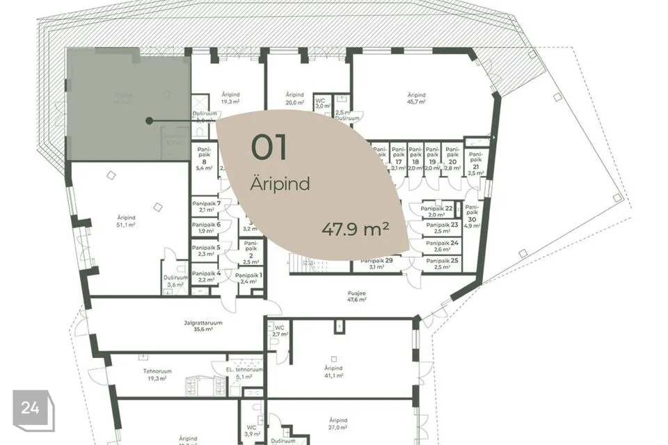 47 m² Äripind - Harku vald, Tabasalu alevik