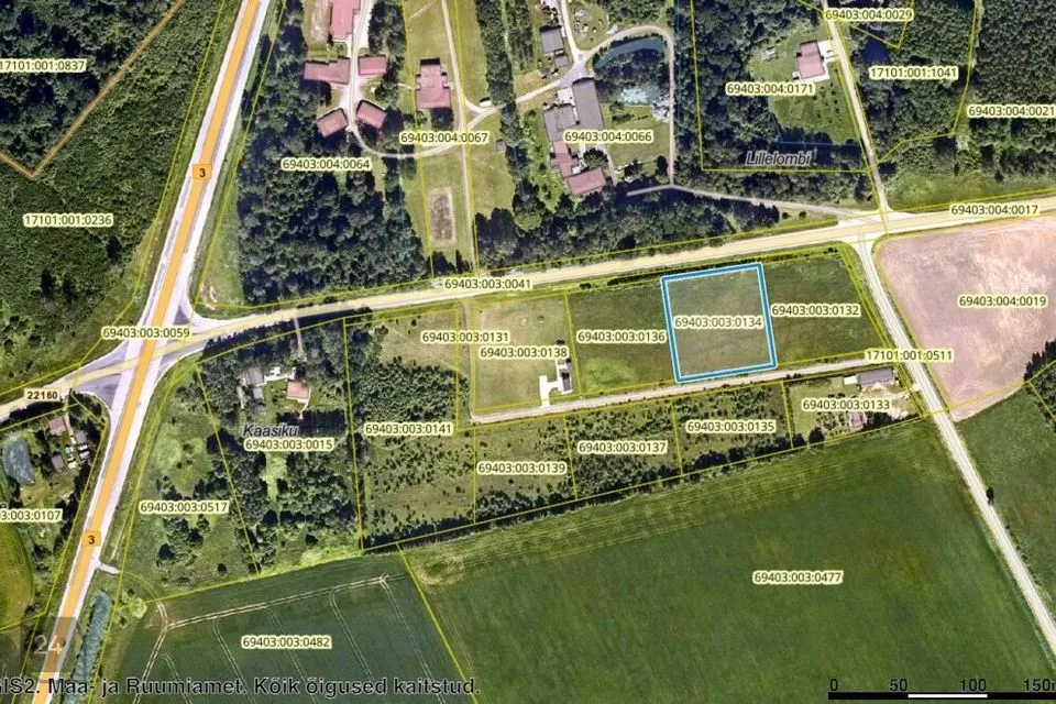 3938 m² Maa  -  Elva vald, Käo küla