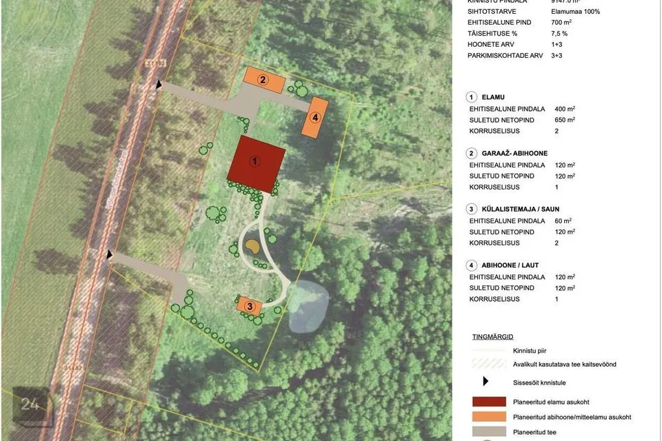 Земля жилой застройки, 9482 m² участок в Saaremaa vald, Roobaka küla - фото 4