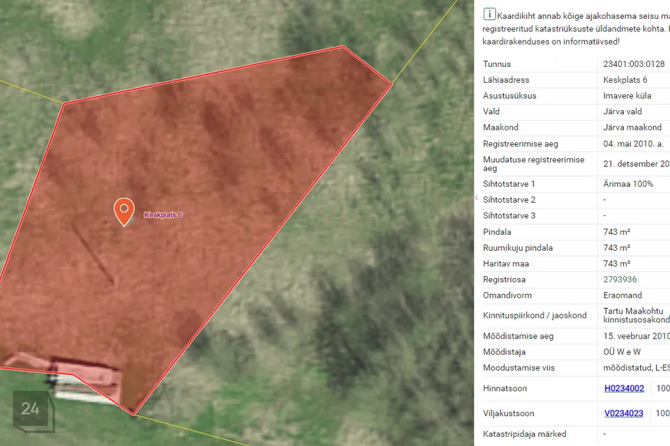 Ärimaa, 743 m² Maa - Järva vald, Imavere küla