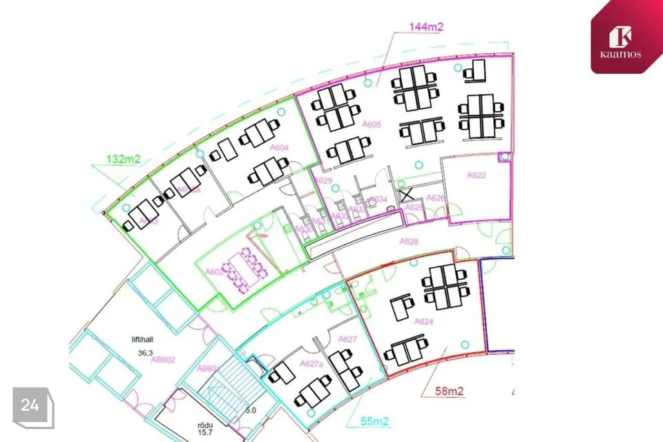Büroo, 132 m² Äripind - Tallinn, Kristiine linnaosa - foto 2