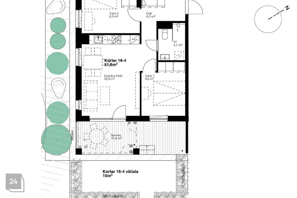 3-toaline Korter - Tartu vald, Raadi alev - foto 2