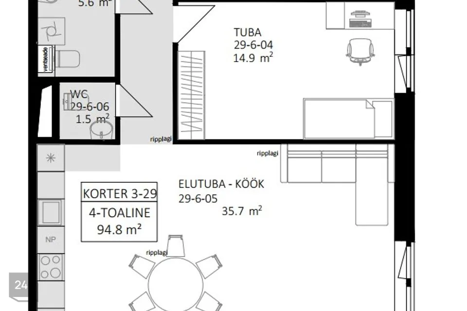 4-room apartment in Tallinn, Haabersti linnaosa - photo 2