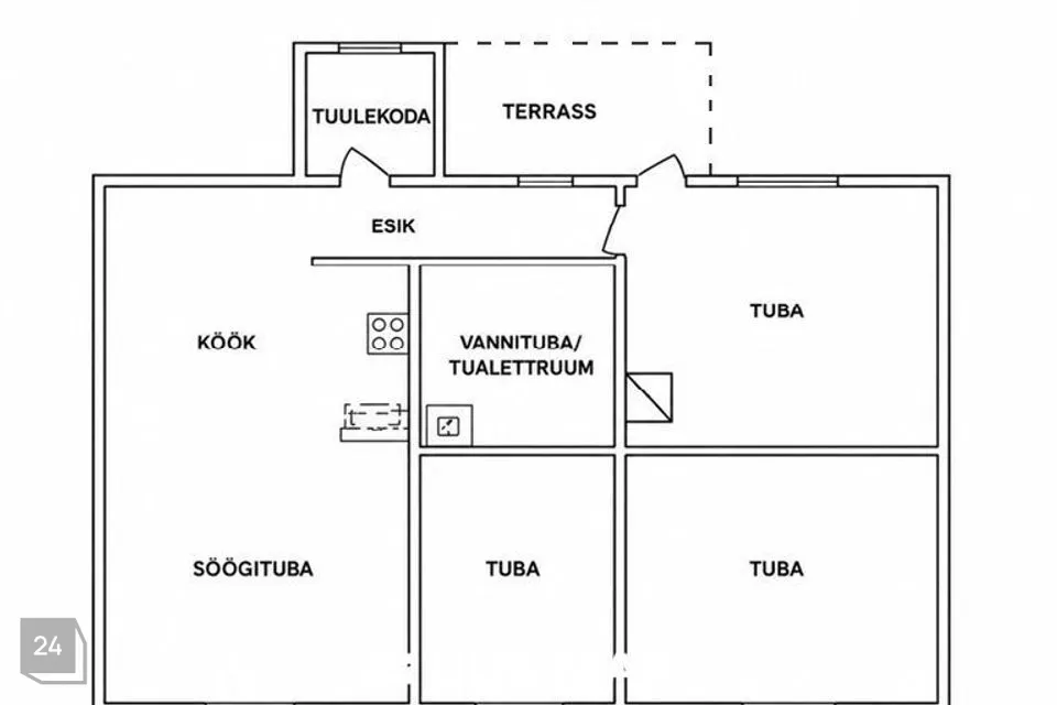 4-toaline Maja - Valga vald, Valga linn - foto 2
