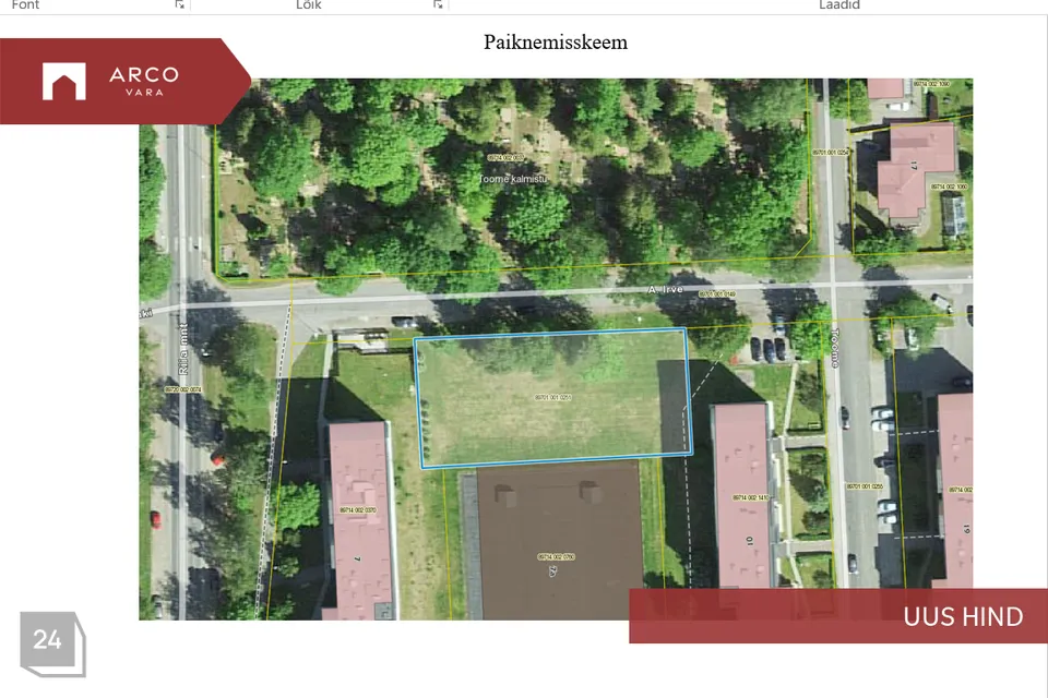 Sotsiaalmaa - üldkasutatav maa, 1552 m² Maa  -  Viljandi linn