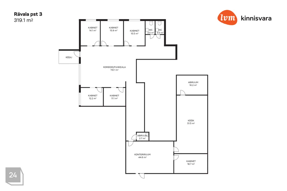 Büroo, 319 m² Äripind  -  Tallinn, Kesklinna linnaosa - foto 2