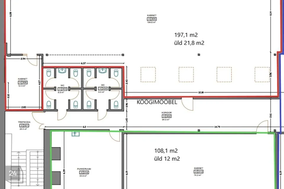 Büroo või Muu, 218 m² Äripind  -  Tallinn, Kesklinna linnaosa - foto 3