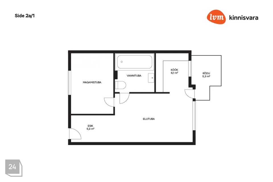 2-toaline Korter  -  Pärnu linn, Pärnu linn - foto 2