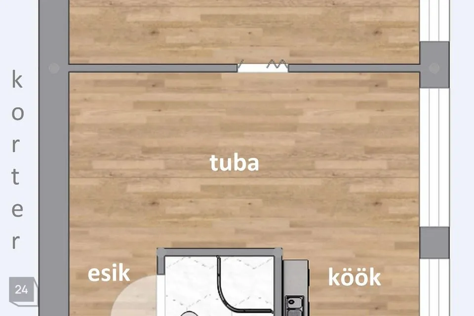 2-toaline Korter - Kohtla-Järve linn, Järve linnaosa - foto 2